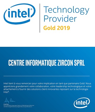 Intel® Technology Provider Gold Partner Membership 2019